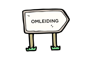 illustratie van een omleidingsbord 