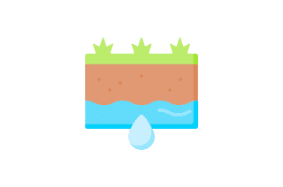 Illustratie van grondwater