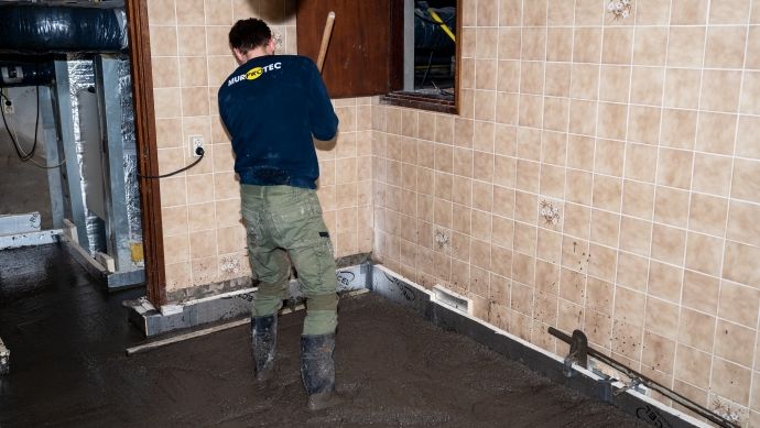 Een Murprotec Pro draineert een kelder 