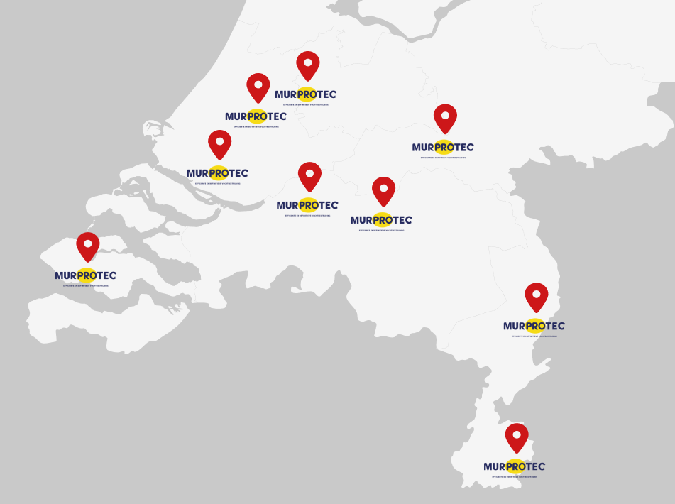 Kaart met locaties van de specialisten