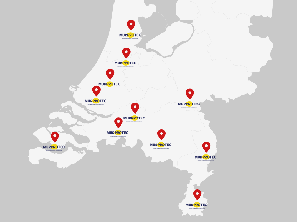Kaart met locaties van de specialisten