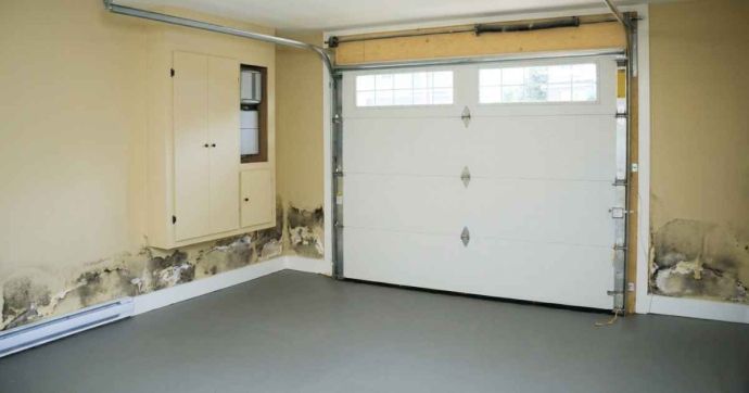 Schimmelvorming in de garage 